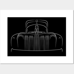 1946 Ford Pickup - front stencil, white Posters and Art